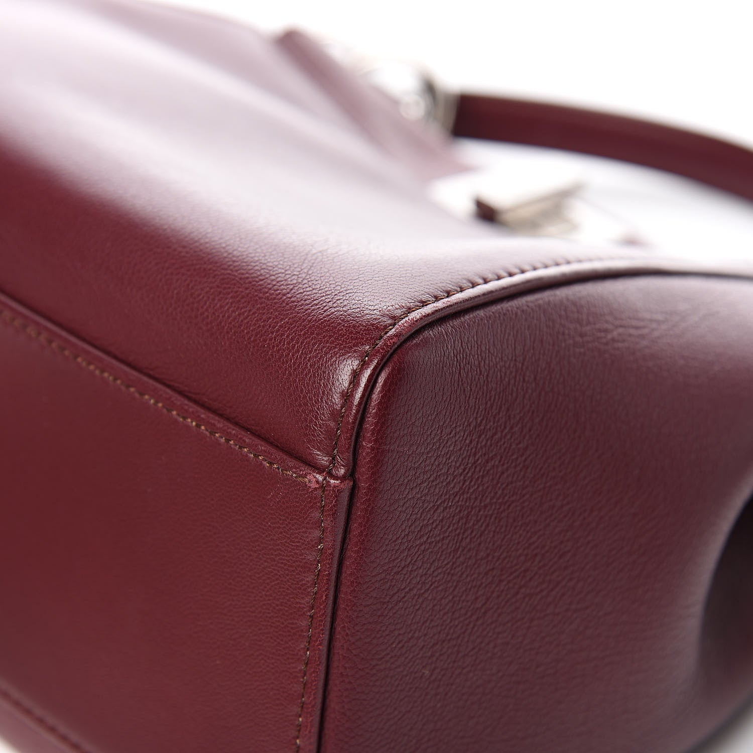 Fendi Nappa Mini Peekaboo Iconic Satchel Bordeaux 12 of 15