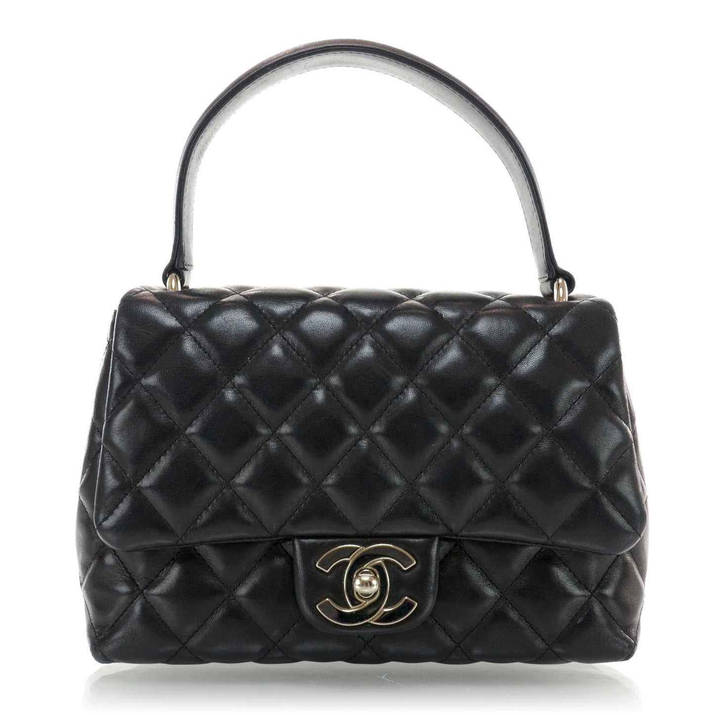 Lambskin Small Kelly Flap Bag Black