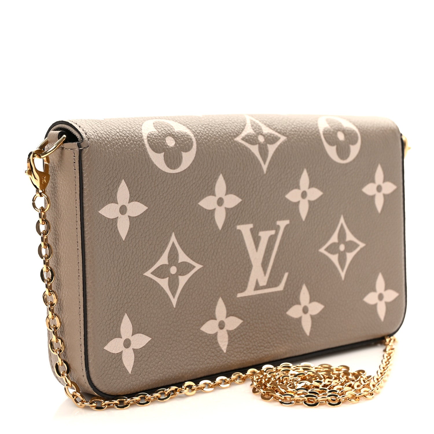 Louis Vuitton Empreinte Monogram Giant Felicie Pochette Tourterelle Creme 4 of 9