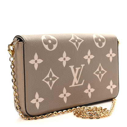 Louis Vuitton Empreinte Monogram Giant Felicie Pochette Tourterelle Creme 4 of 9