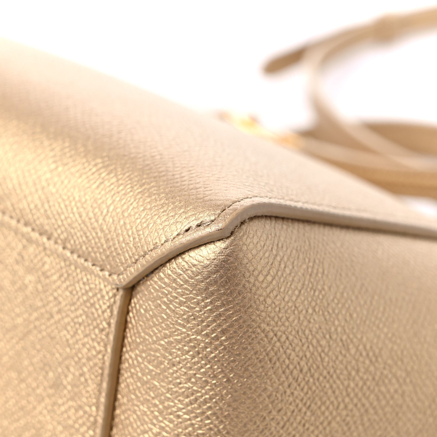 Laminated Calfskin Nano Belt Bag Gold