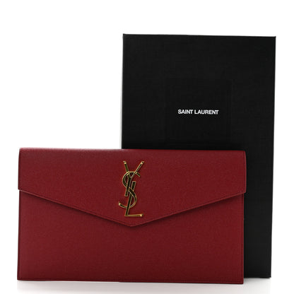 Saint Laurent Grain De Poudre Uptown Pouch Opyum Red 9 of 9