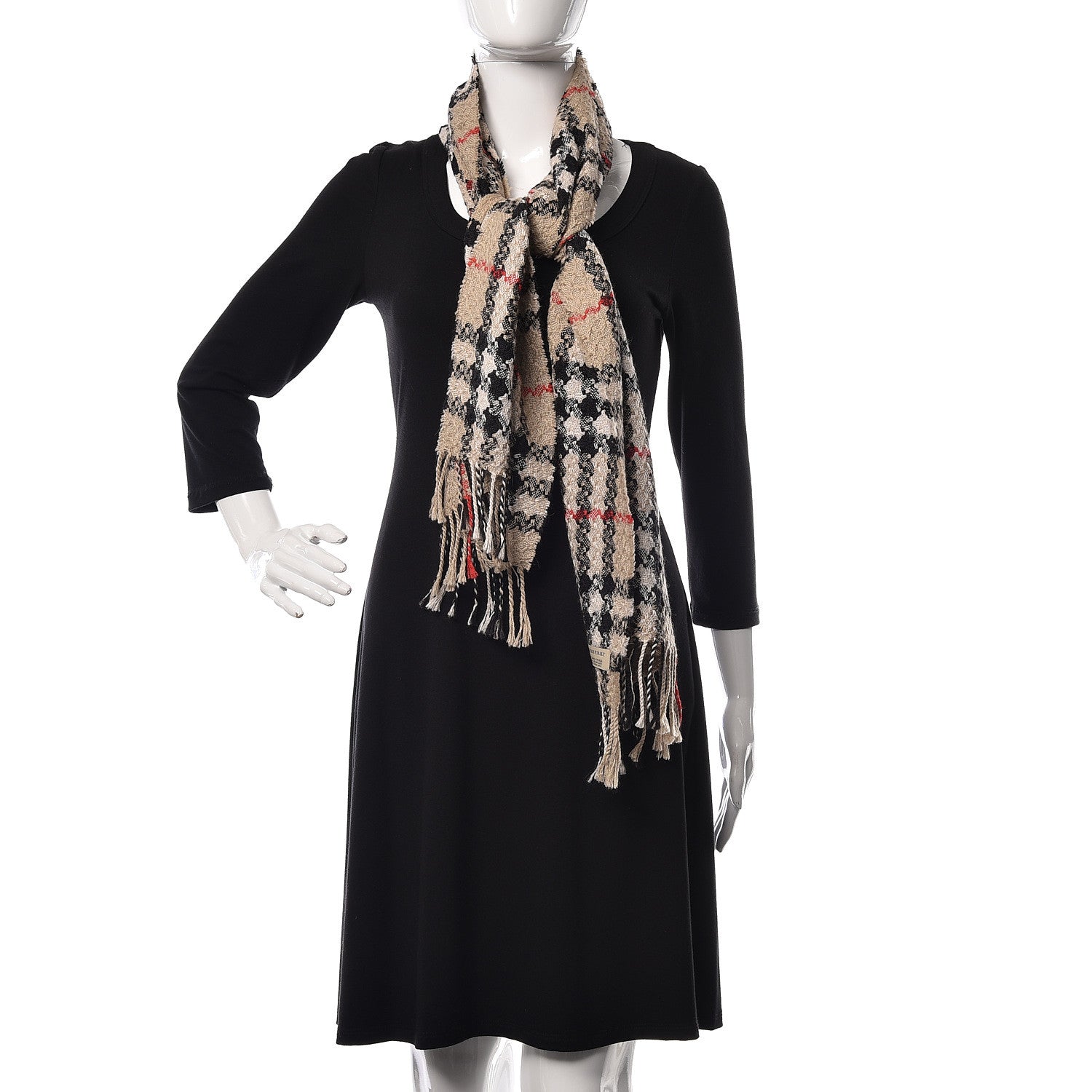 Burberry Alpaca Silk Nova Check Scarf 2 of 4