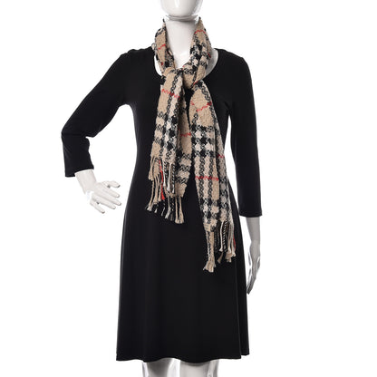 Burberry Alpaca Silk Nova Check Scarf 2 of 4