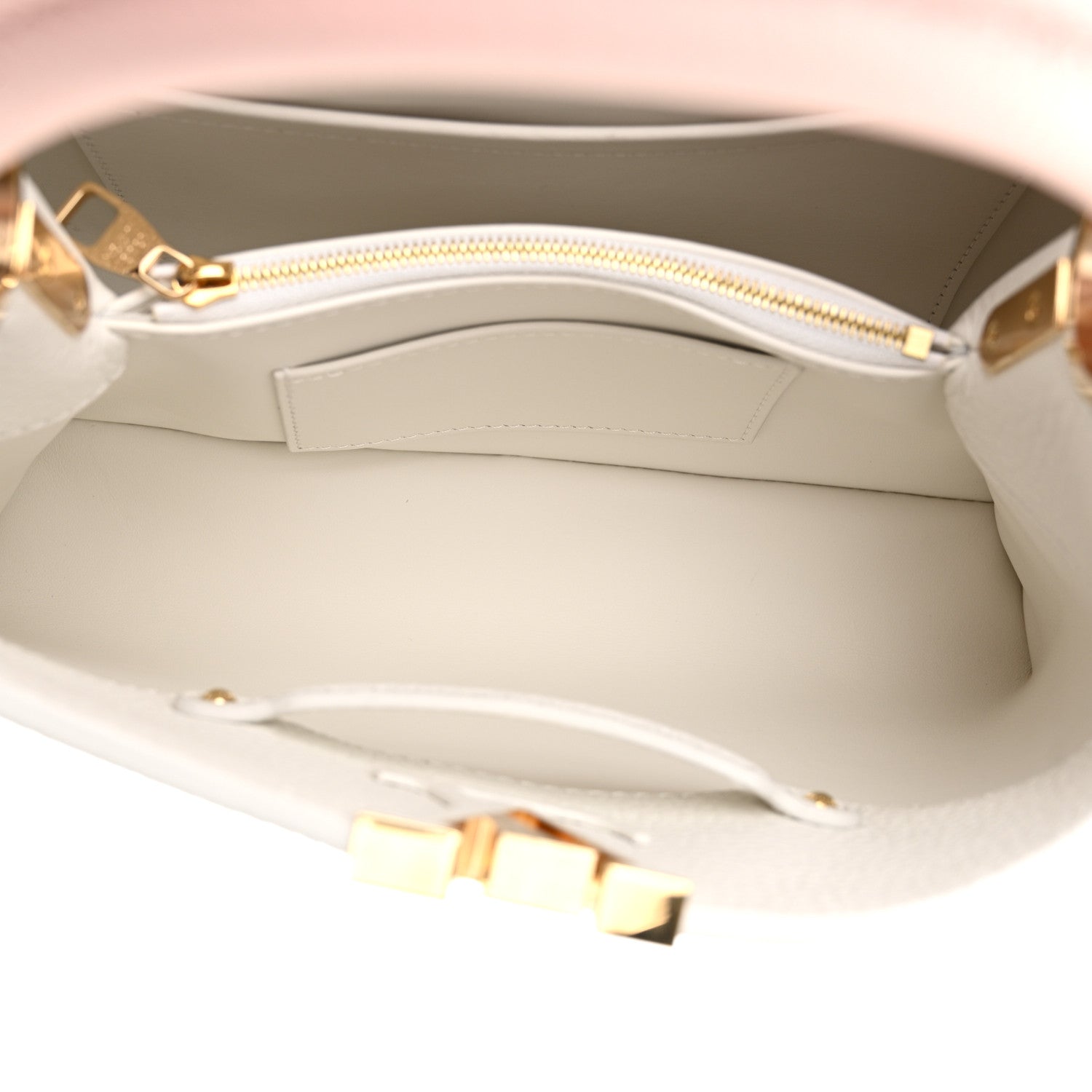 Louis Vuitton Taurillon Flower Chain Capucines BB White 5 of 10