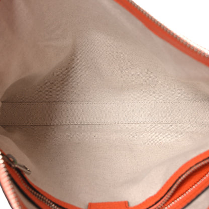 Gucci Piuma Calfskin Jumbo GG Embossed Medium Wristlet Messenger Bag Orange 5 of 9