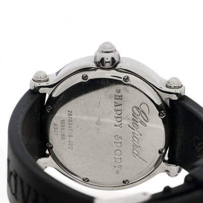Chopard Stainless Steel Rubber Ruby Yellow Blue Sapphire 38mm Happy Sport Fish Quartz Watch Black 4 of 4