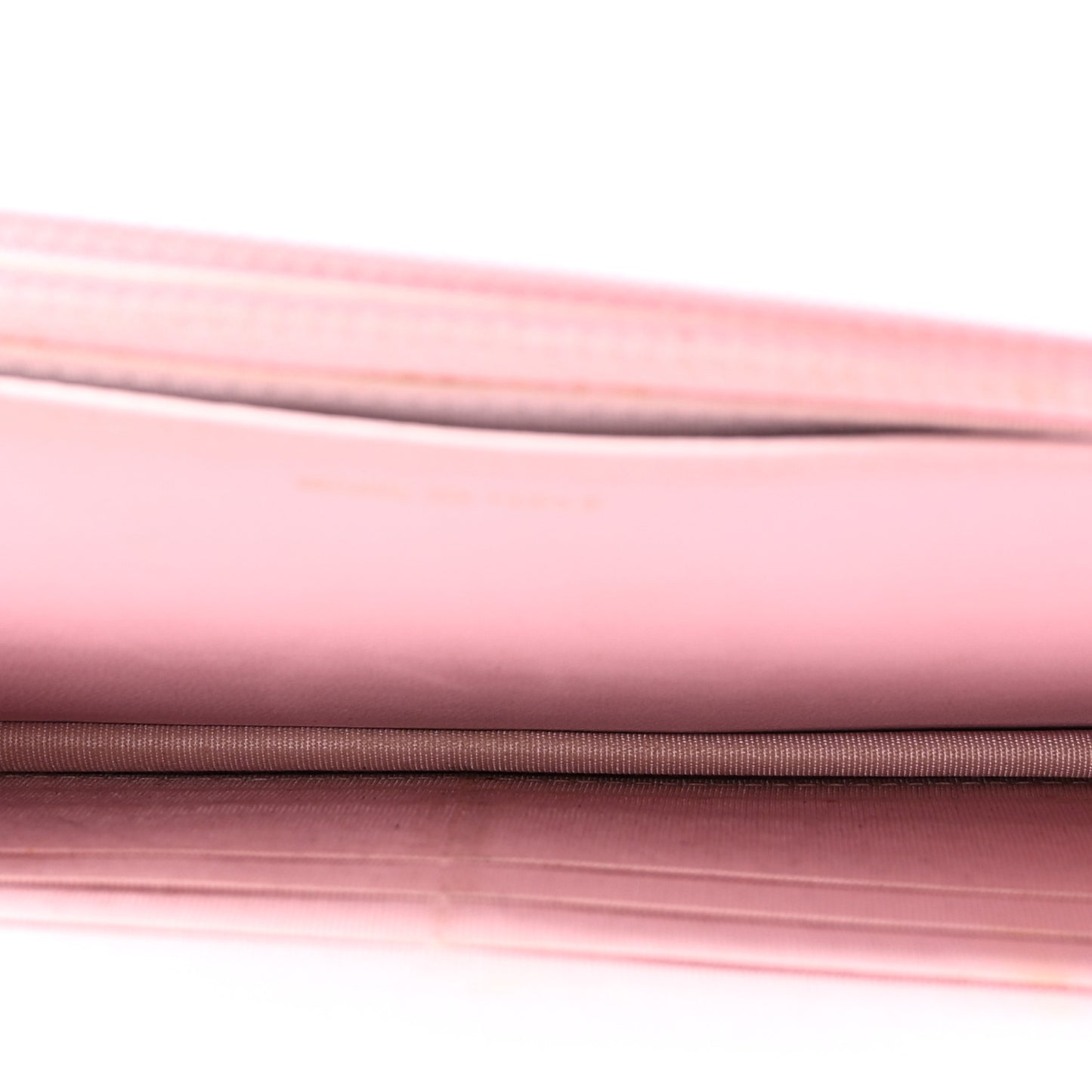 Lambskin Quilted Diamond CC Wallet On Chain WOC Pink