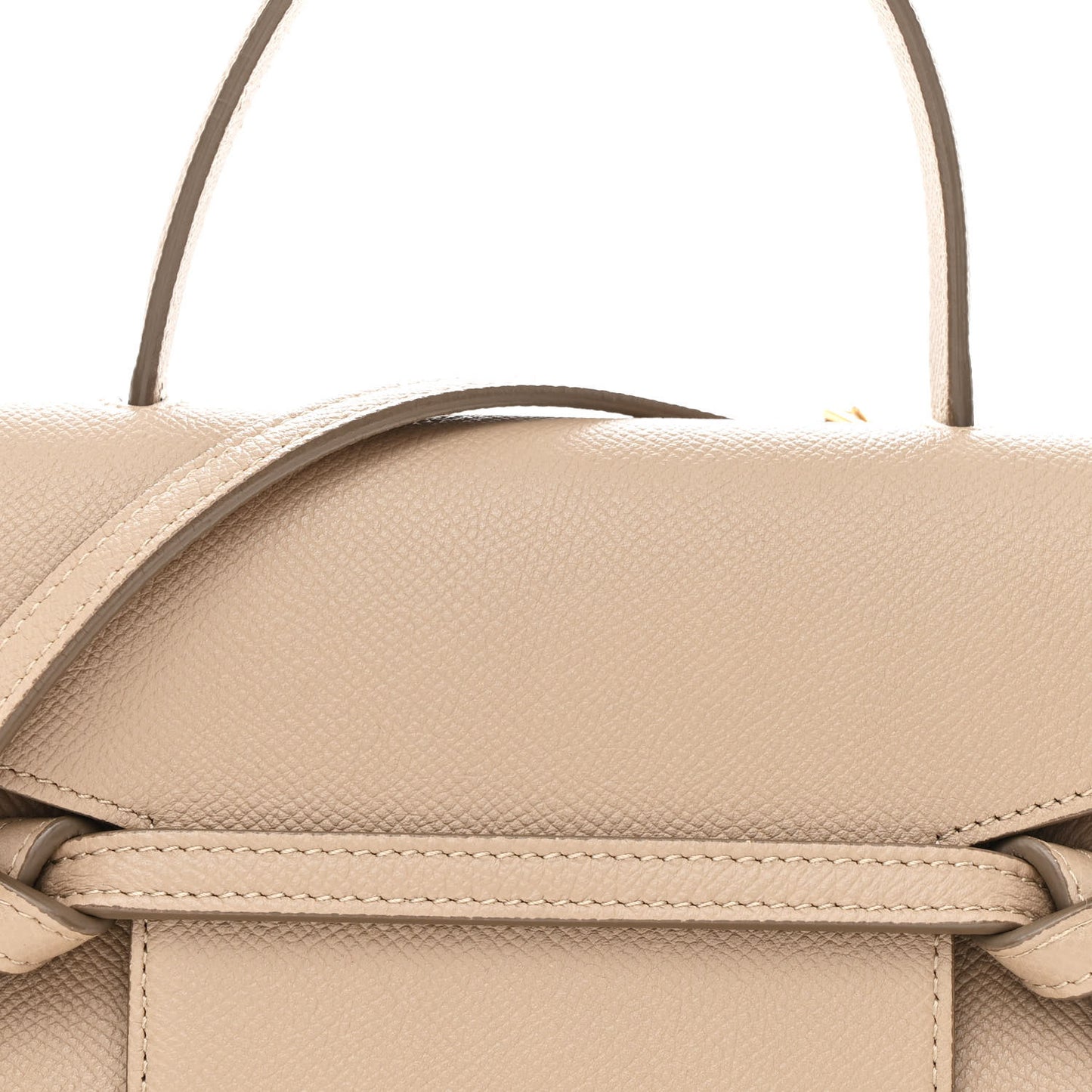 Grained Calfskin Nano Belt Bag Light Taupe