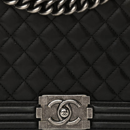 Chanel Lambskin Quilted New Medium Boy Flap Black 8 of 11