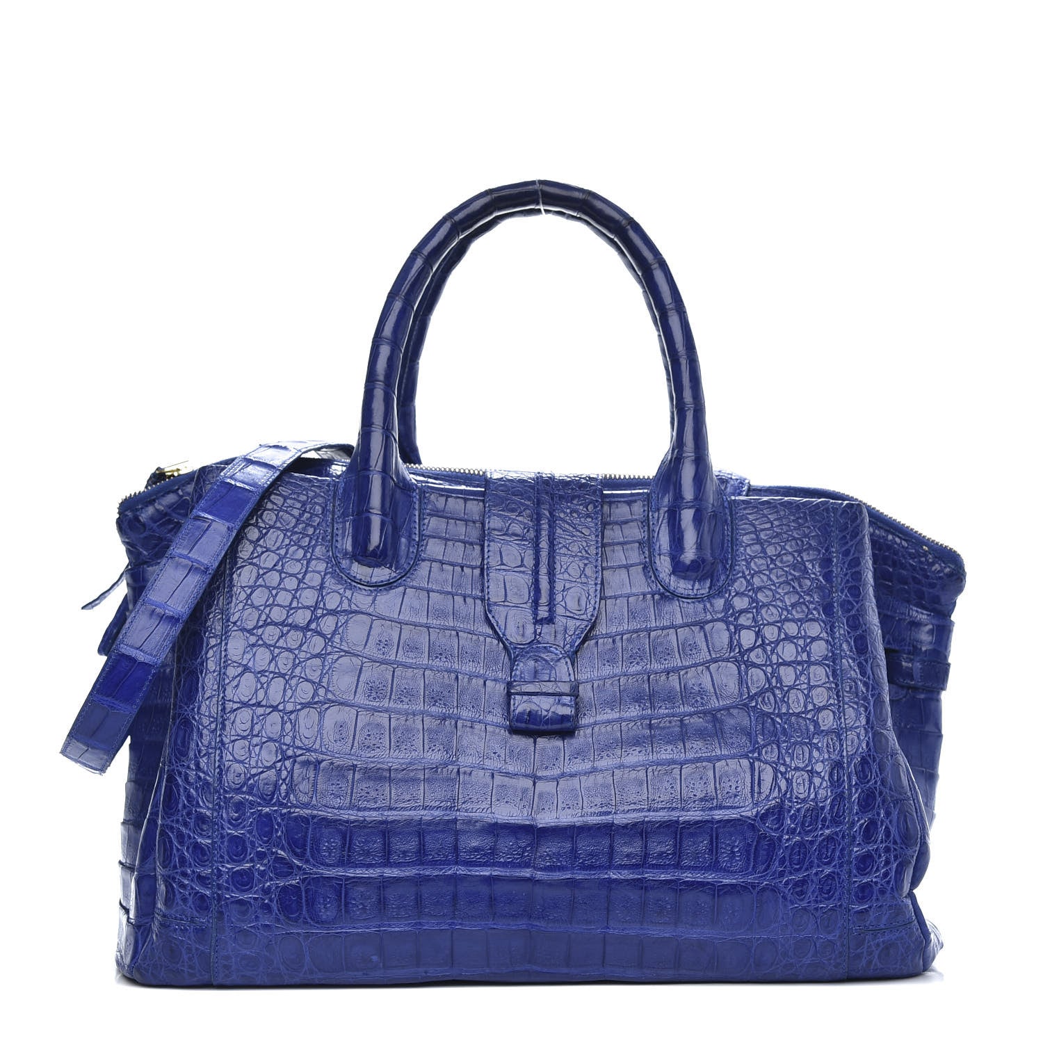 Nancy Gonzalez Crocodile Cristina Satchel Electric Blue 1 of 13