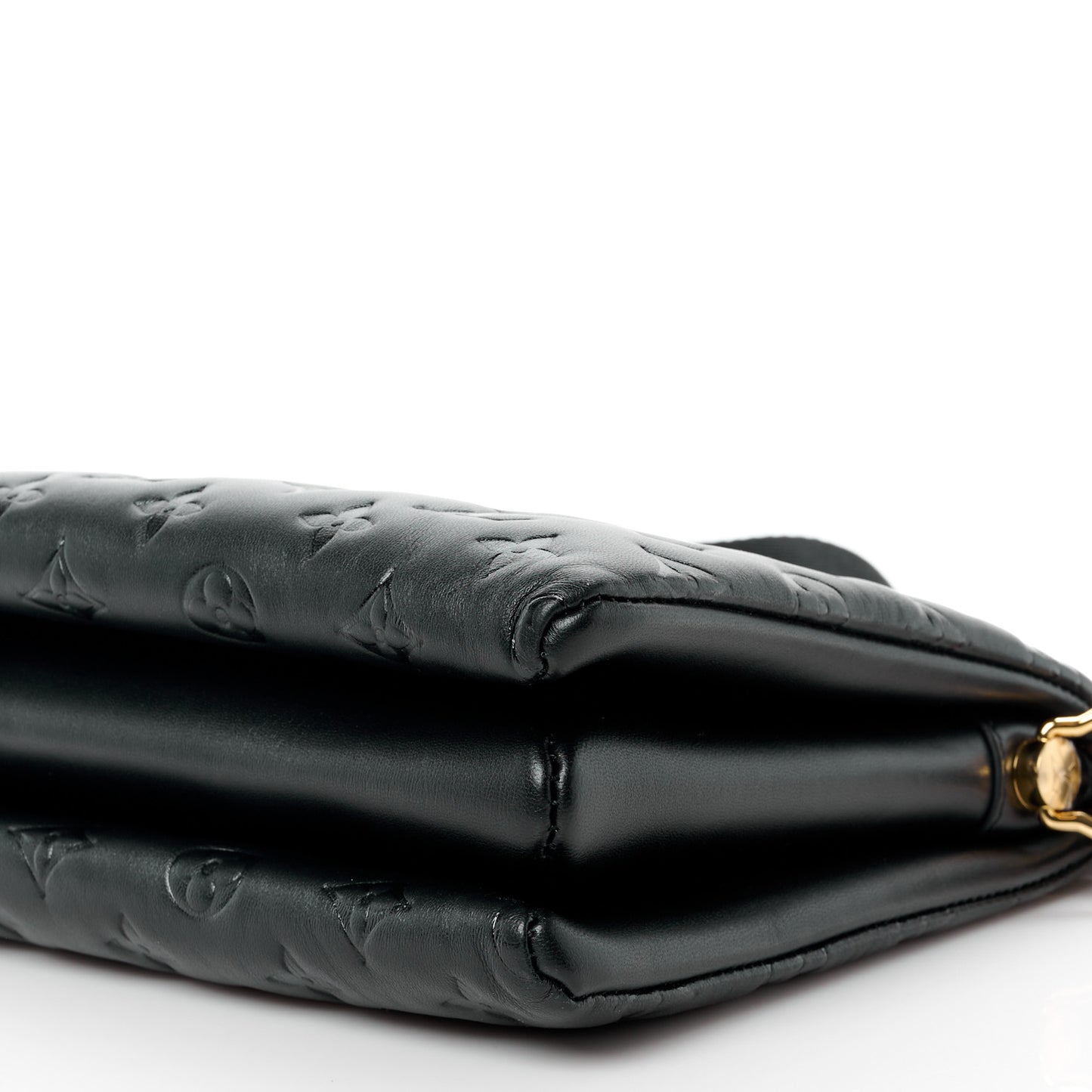 Lambskin Embossed Monogram Coussin PM Black