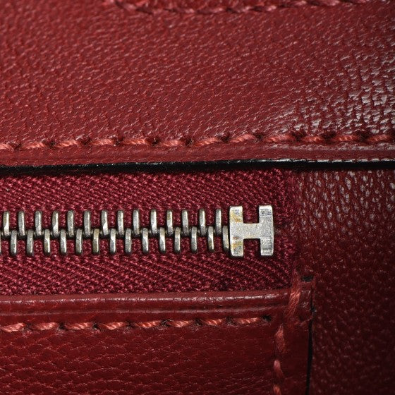 Hermes Taurillon Clemence Birkin 30 Rouge H 14 of 27
