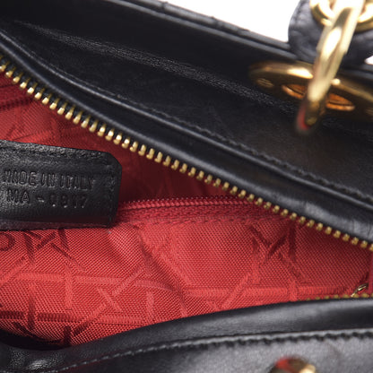 Christian Dior Lambskin Cannage Medium Lady Dior Black 7 of 12