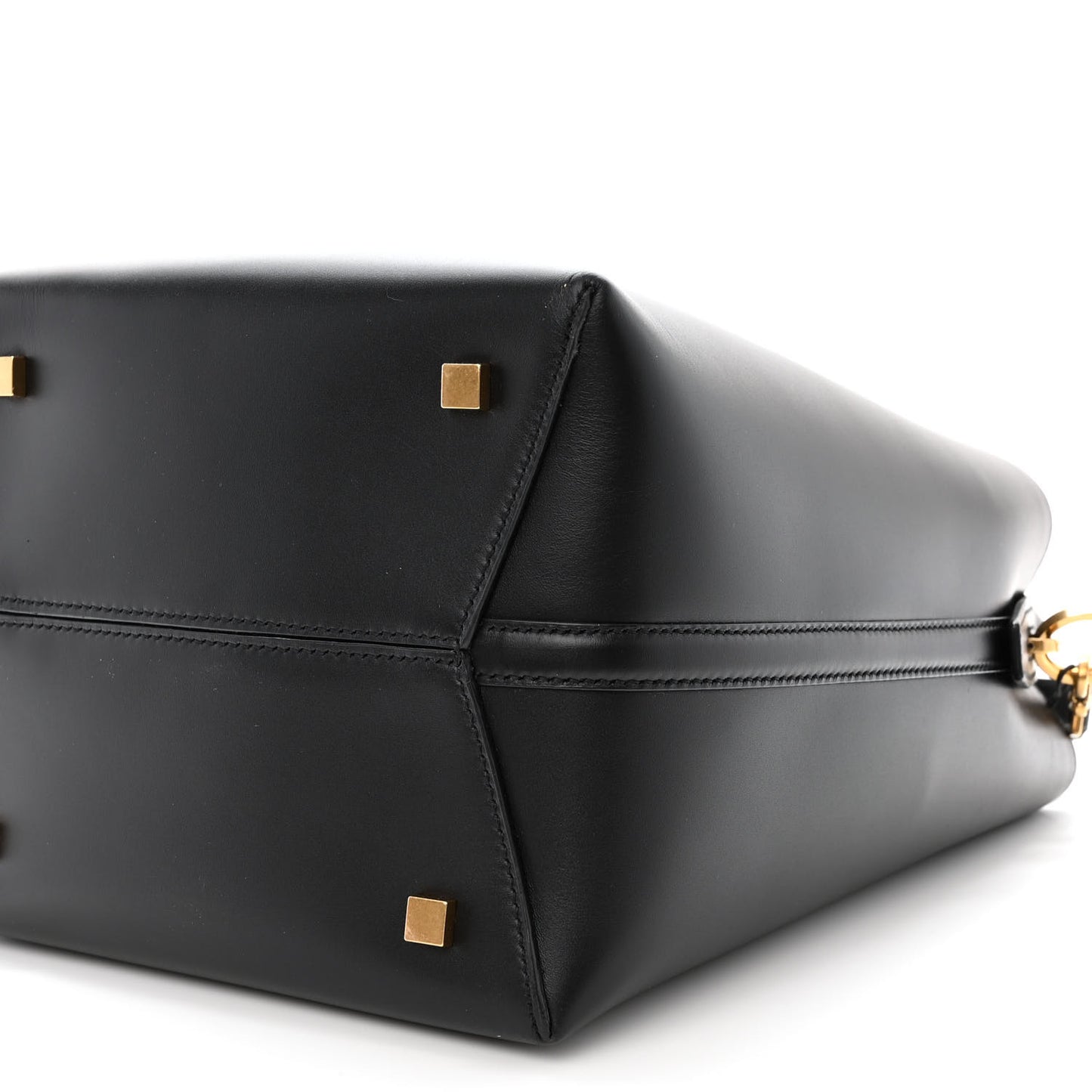 Shiny Calfskin Le 37 Bucket Bag Black