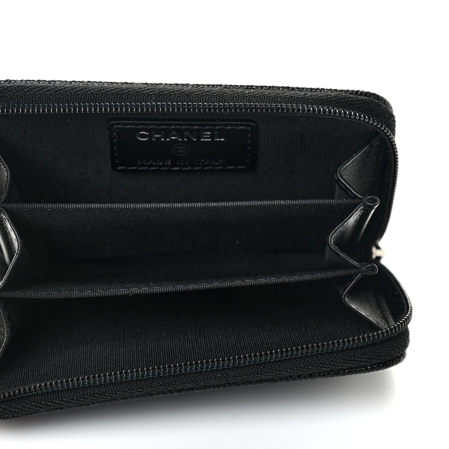 Chanel Caviar Timeless CC Zip Around Coin Purse Black 5 of 7