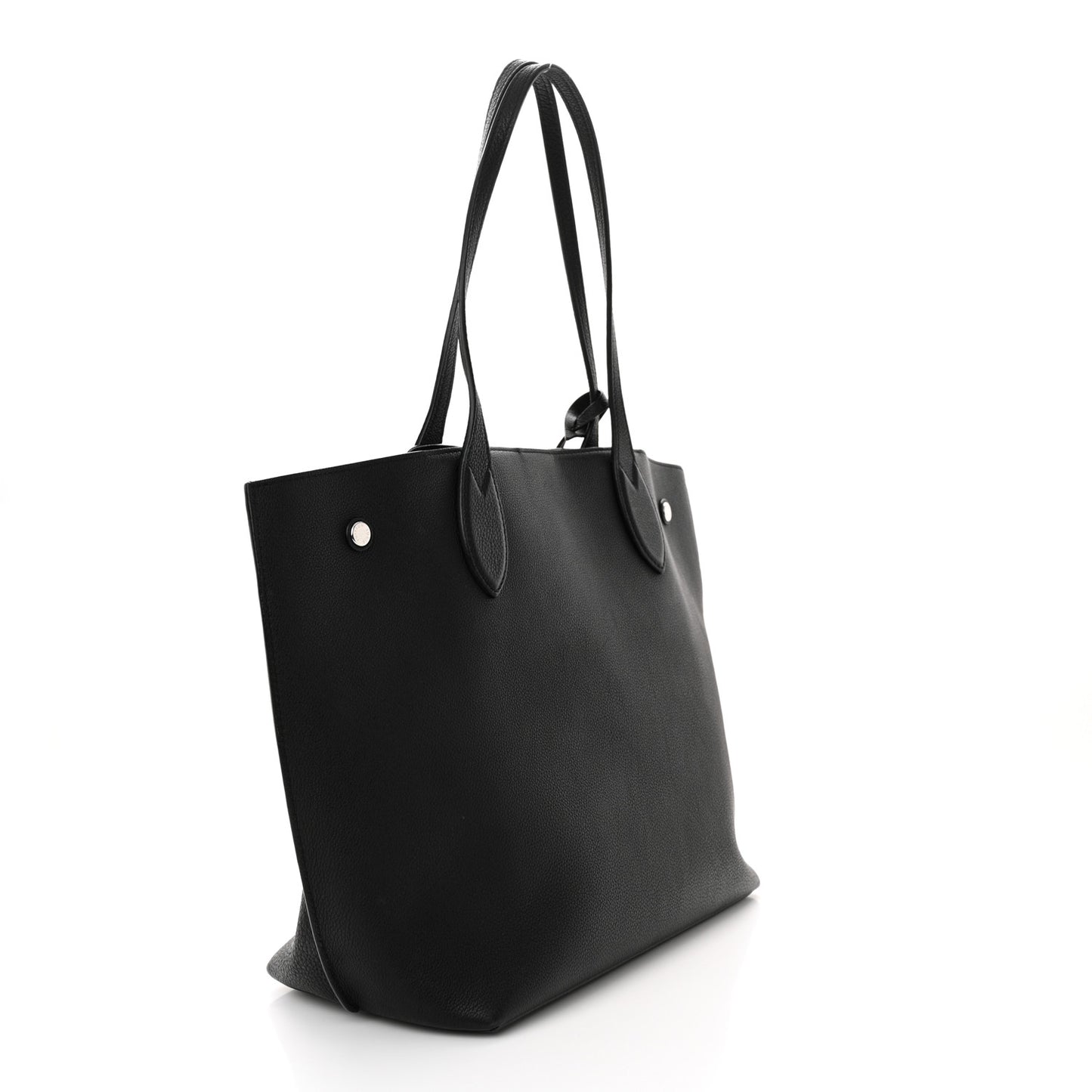 Calfskin Lockme Go Tote Black
