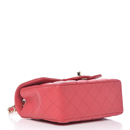 Chanel Caviar Quilted Mini Rectangular Flap Dark Pink 4 of 10