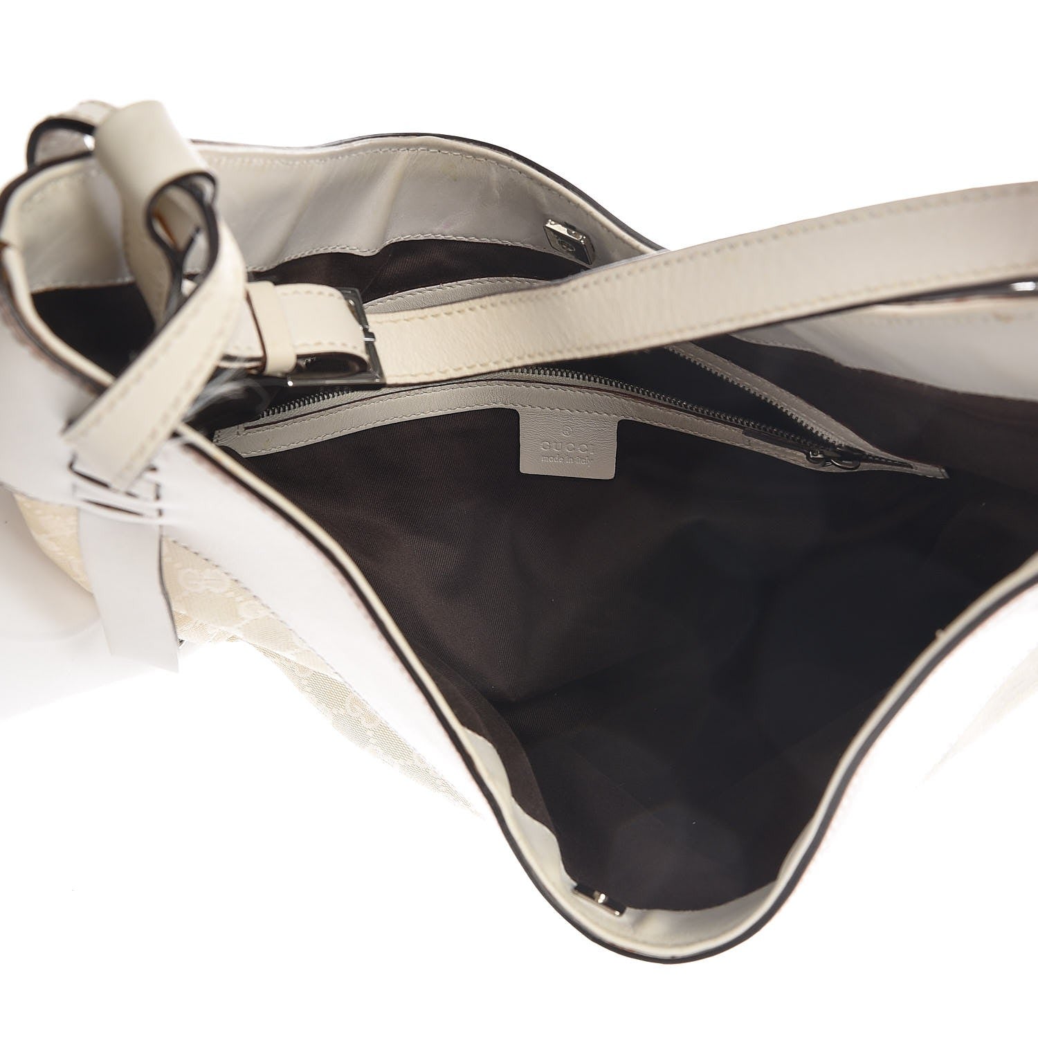 Gucci Monogram Half Moon Hobo White 5 of 16