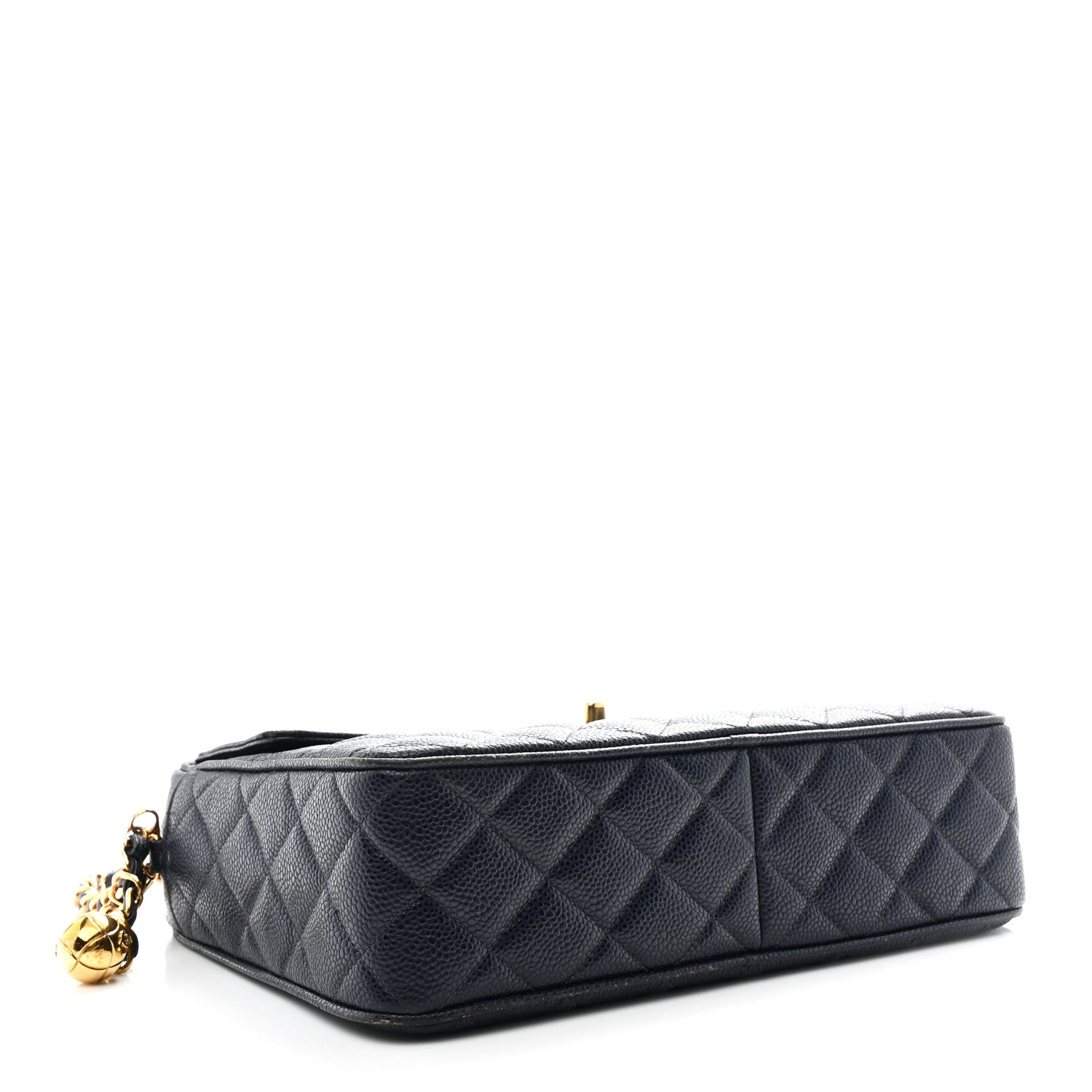 Chanel Caviar Quilted CC Shoulder Bag Navy 4 of 12