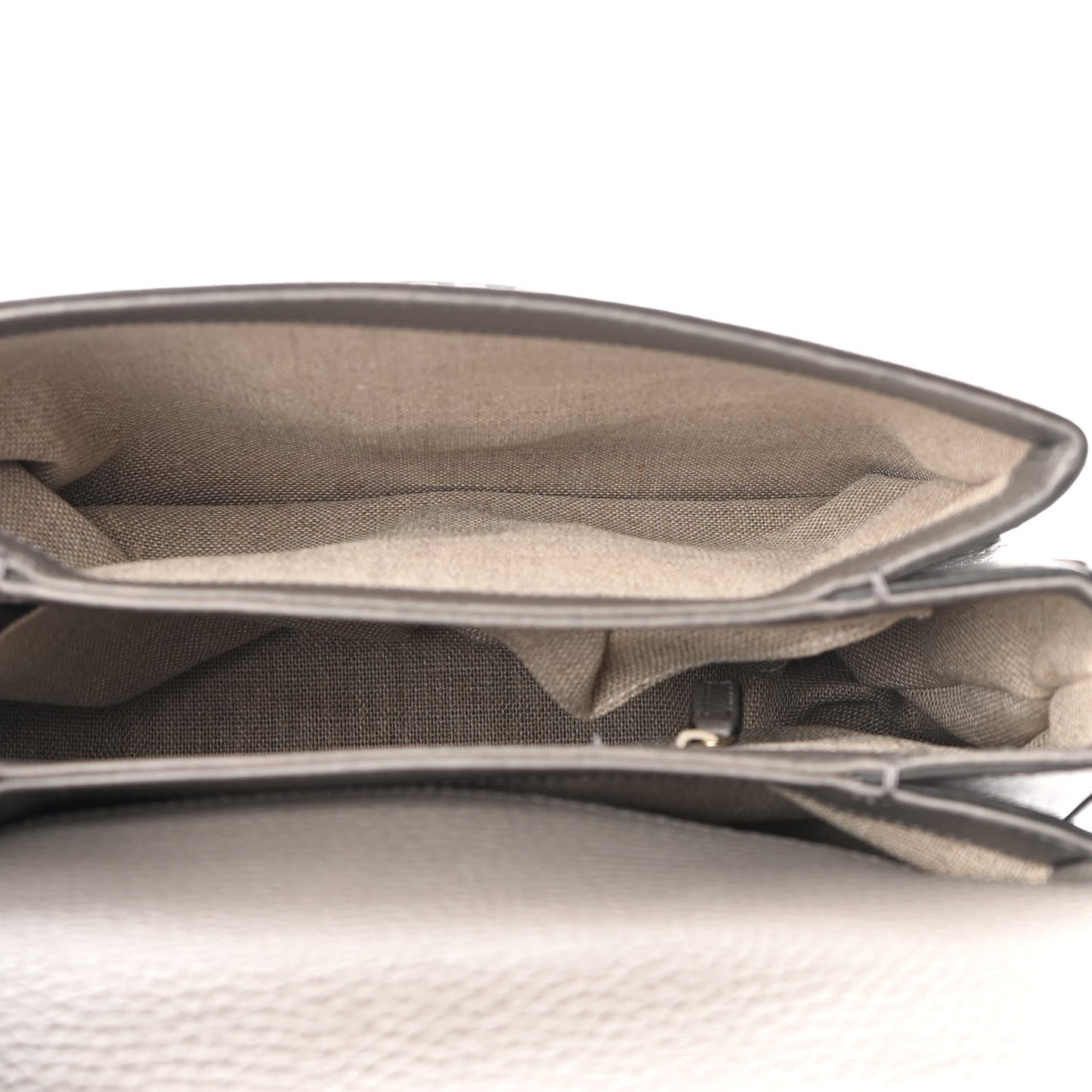 Dollar Calfskin Interlocking G Top Handle Shoulder Bag Loess