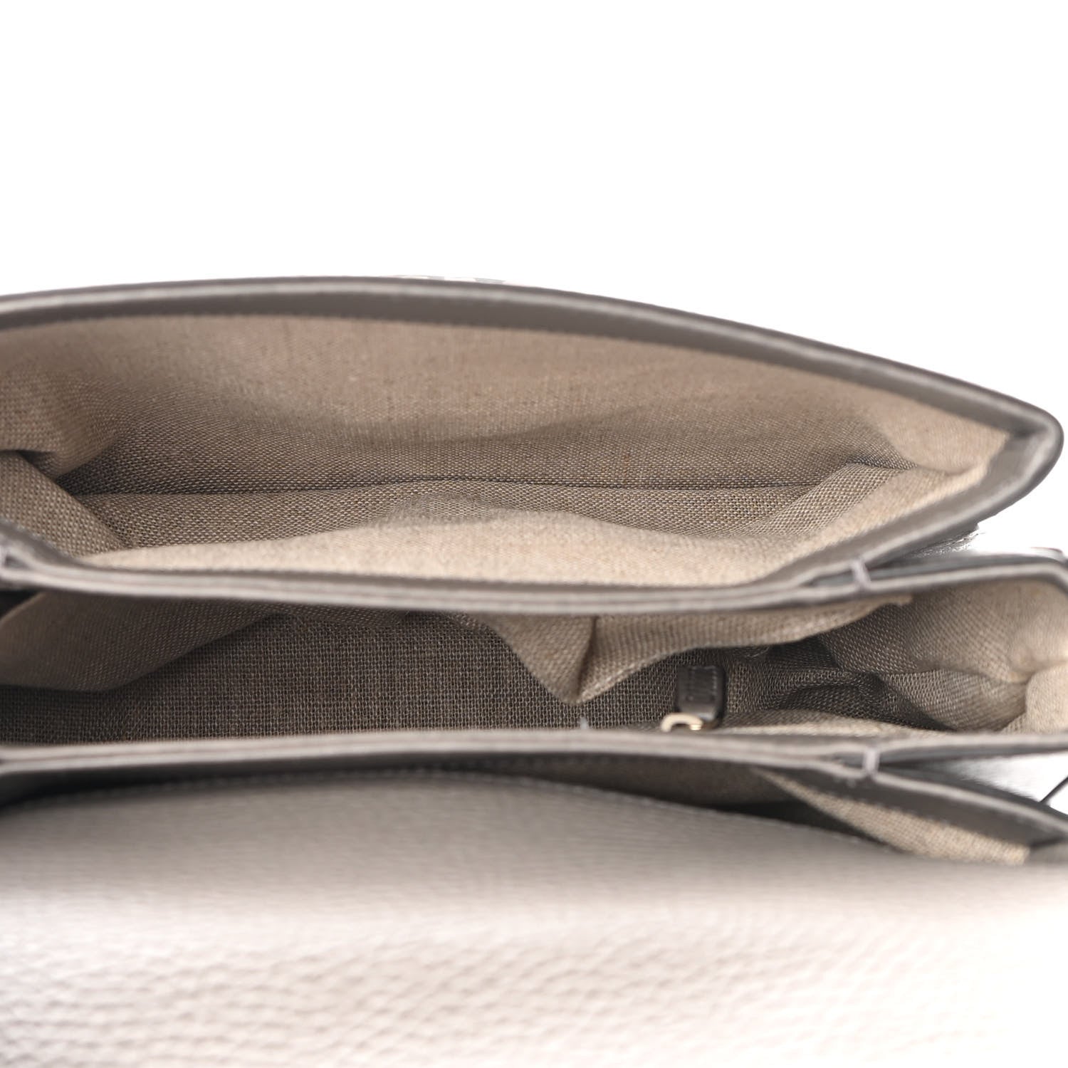 Gucci Dollar Calfskin Interlocking G Top Handle Shoulder Bag Loess 5 of 11