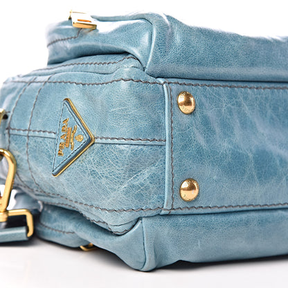Prada Vitello Shine Bauletto Turchese 14 of 15