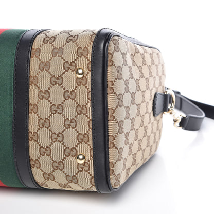 Gucci Monogram Vintage Web Medium Boston Black 10 of 10