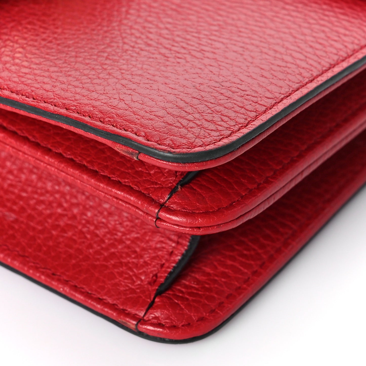 Dollar Calfskin Small Interlocking G Shoulder Bag Red