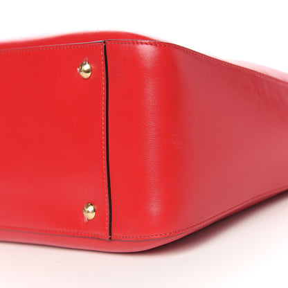 Fendi Vitello Glacier Medium FF Tote Rosso Cardinale 8 of 9