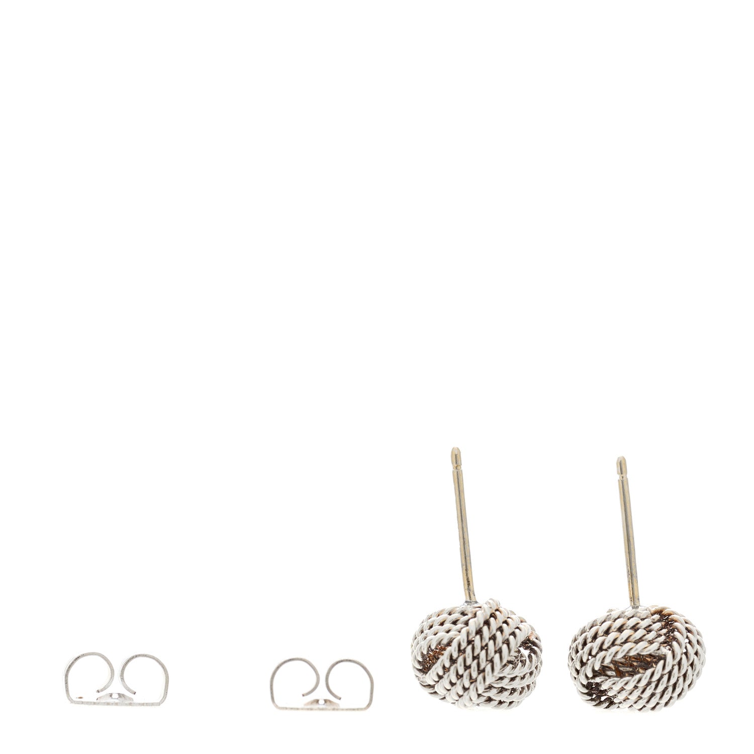 Tiffany Sterling Silver Twist Knot Earrings 3 of 4