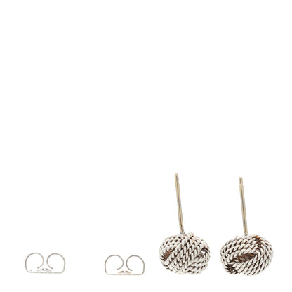 Tiffany Sterling Silver Twist Knot Earrings 3 of 4