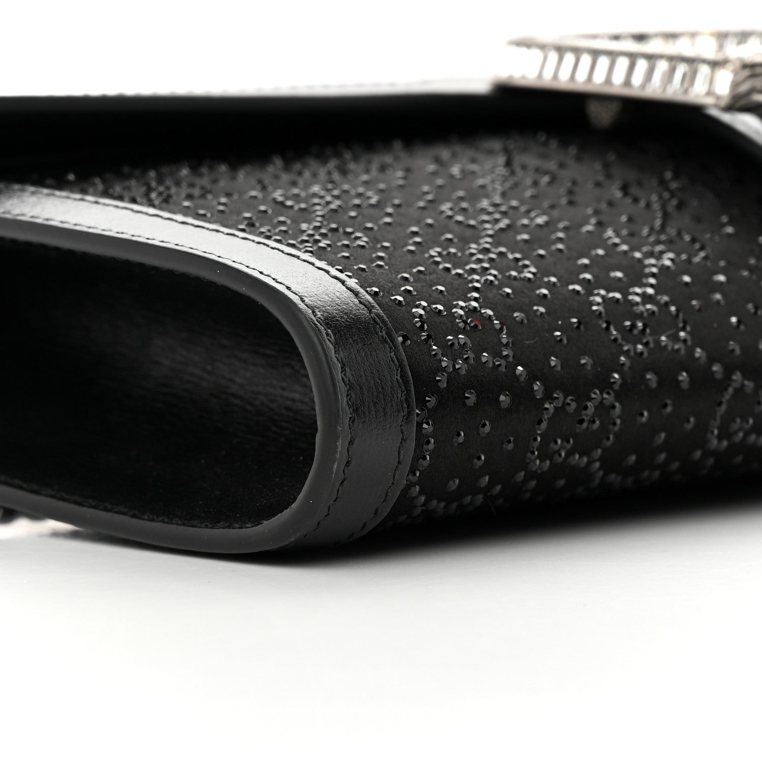 Gucci Satin Crystal Small Dionysus Shoulder Bag Black 9 of 11