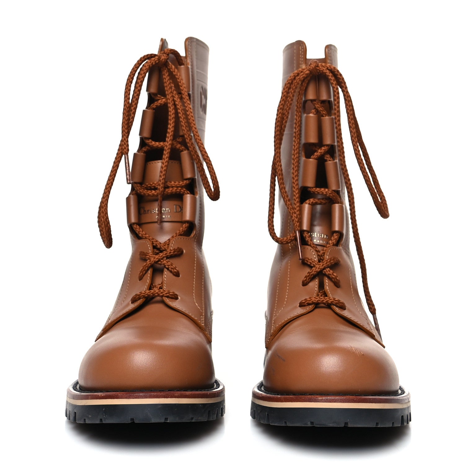 Christian Dior Calfskin Dior Quest 35mm Hiking Boots 36.5 Golden Saddle 2 of 14