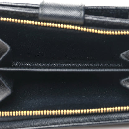 Prada Saffiano Metal Compact Wallet Black 6 of 8