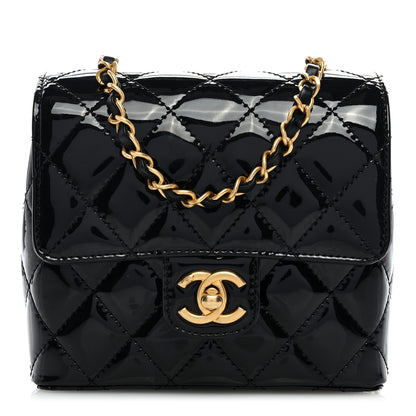 Chanel Patent Calfskin Quilted Mini Square Flap Black 1 of 9