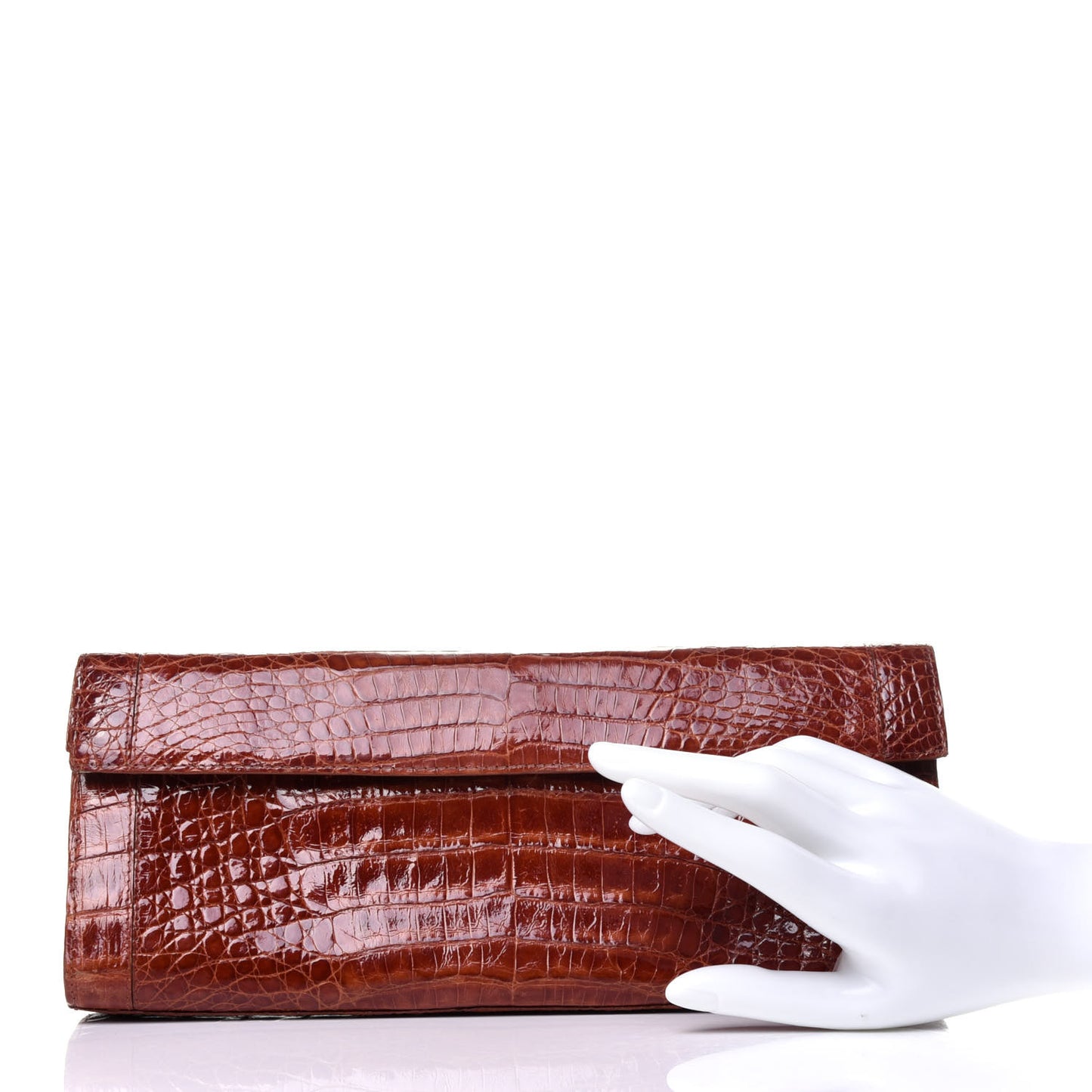 Crocodile Clutch Brown