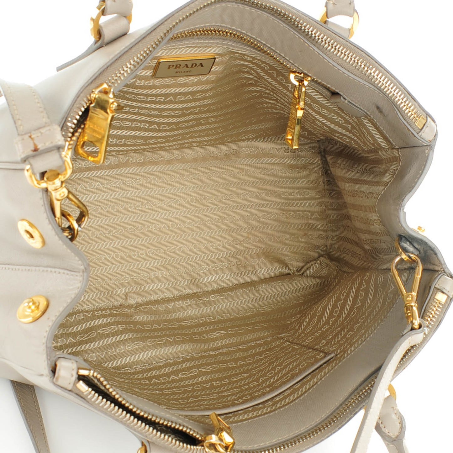 Saffiano Small Galleria Double Zip Tote Pomice