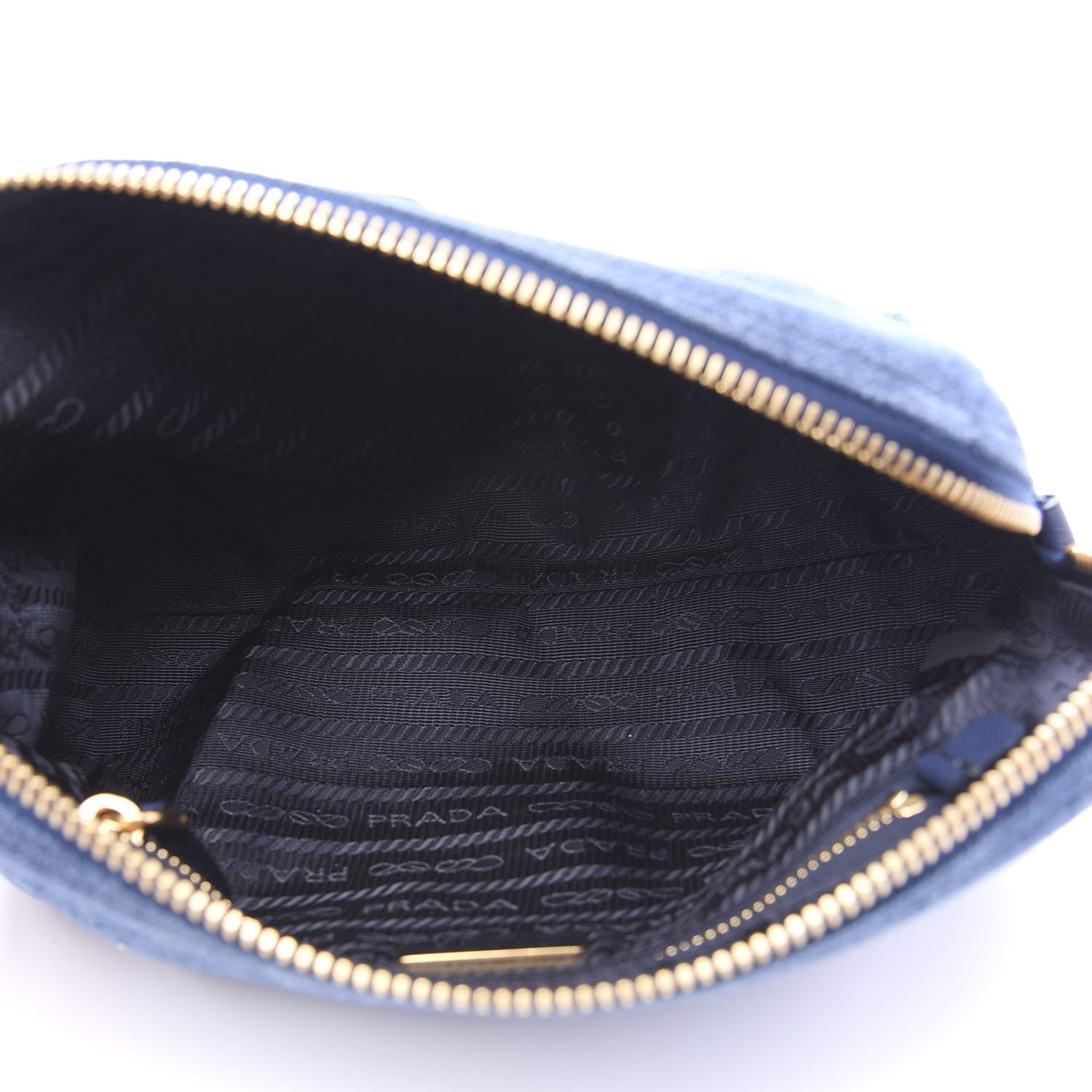 Prada Denim Cosmetic Pouch Bleu 5 of 7