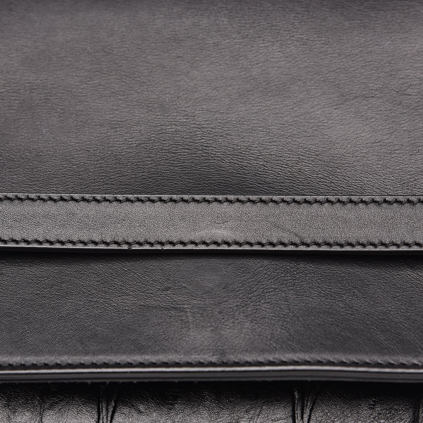 Calfskin Crocodile Embossed Small Belt Bag Black