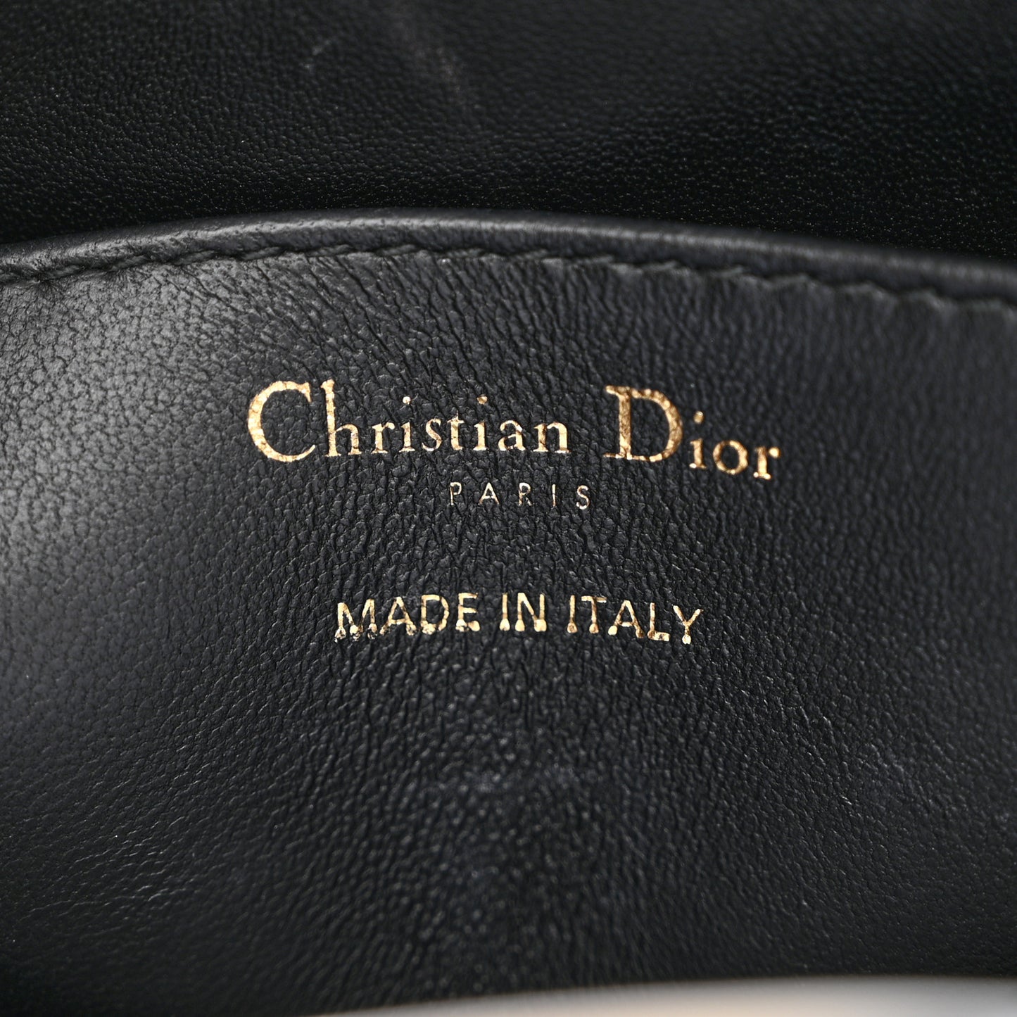 Lambskin Cannage Caro Colle Noire Clutch With Chain Black