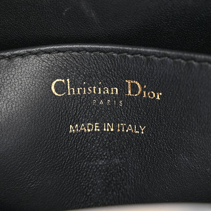 Christian Dior Lambskin Cannage Caro Colle Noire Clutch With Chain Black 6 of 10