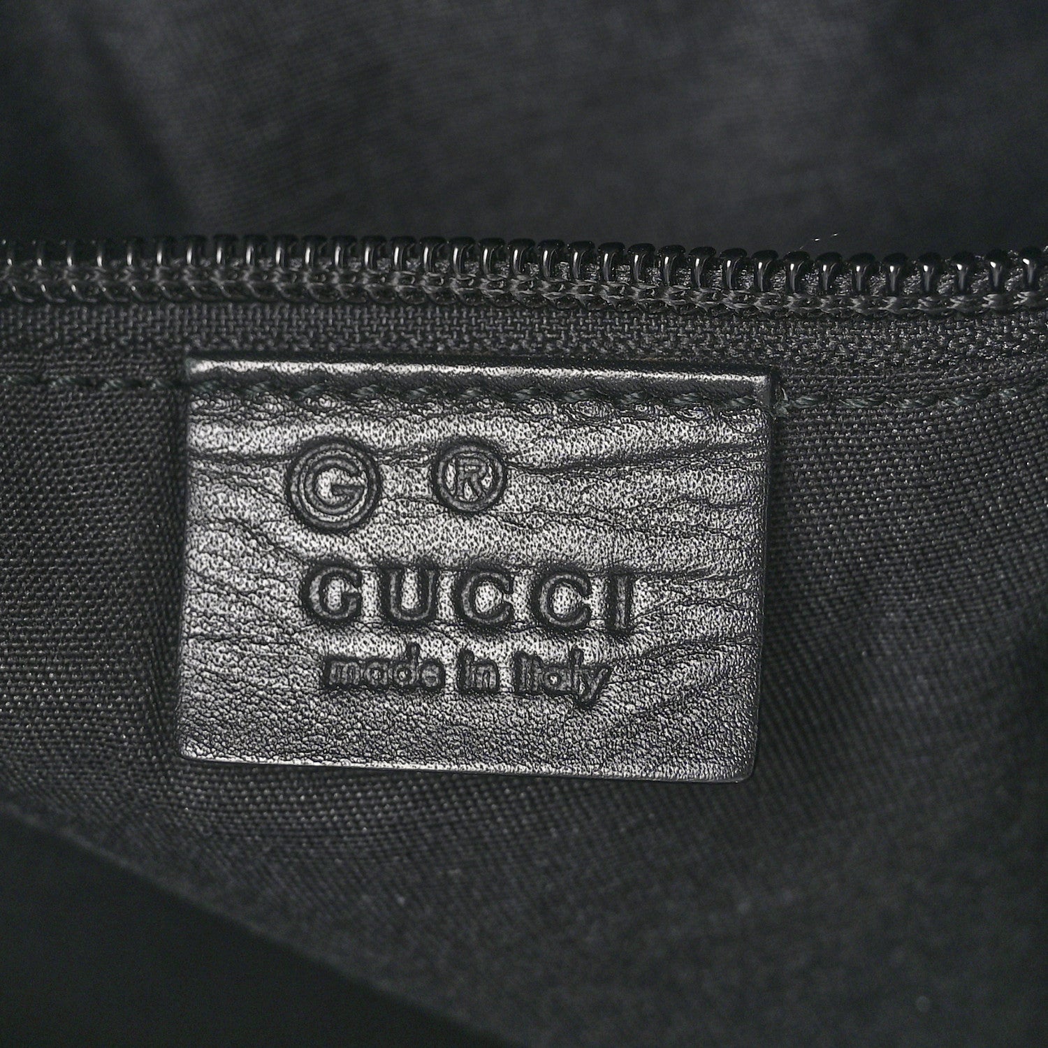 Gucci Calfskin Canvas Monogram Flat Vertical Tote Black 6 of 9