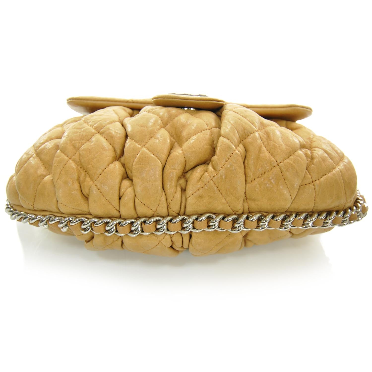 Chanel Lambskin Chain Around Medium Messenger Bag Dark Beige 4 of 8
