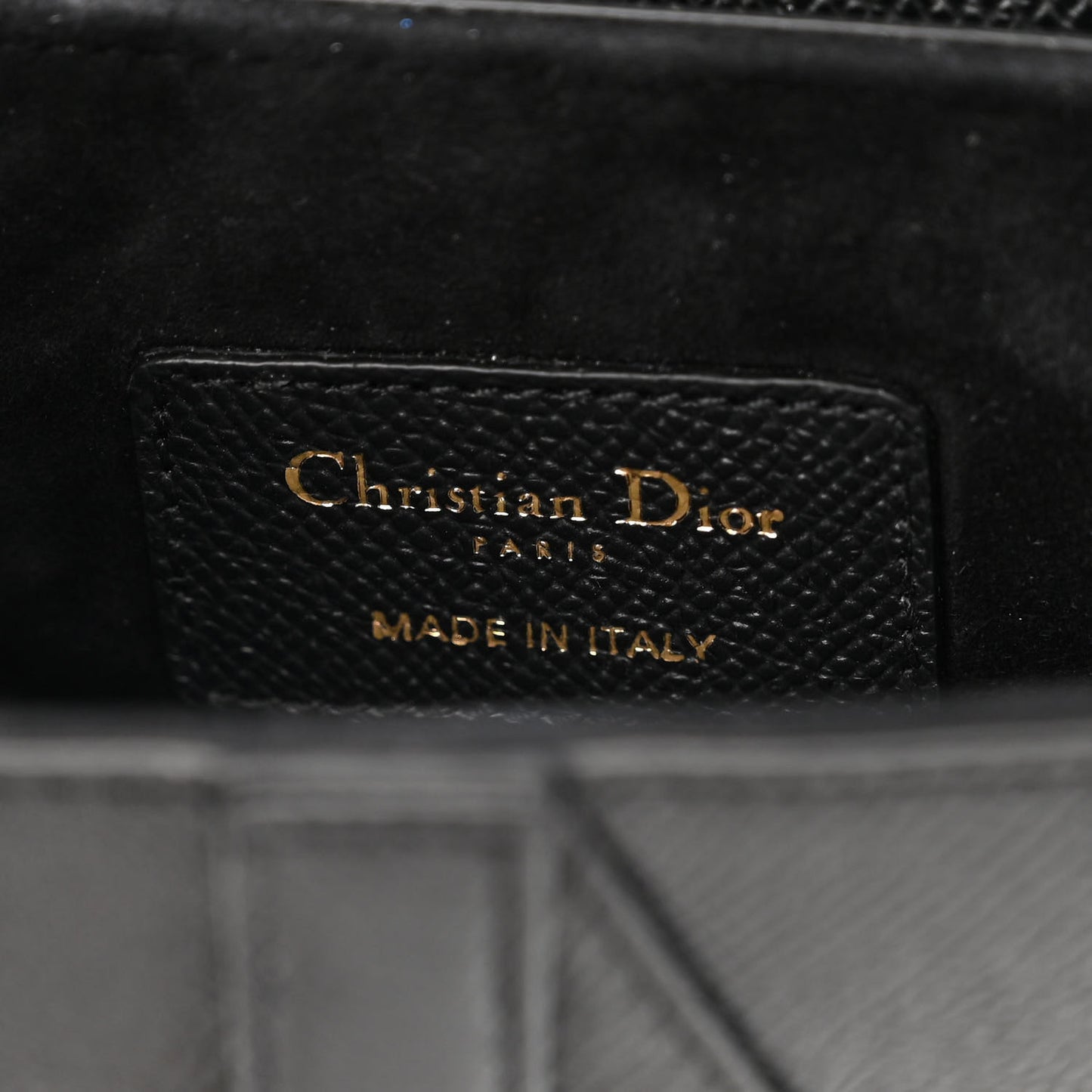 Grained Calfskin Mini Saddle Bag Black