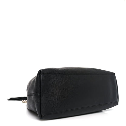 Gucci Pebbled Calfskin Medium Soho Chain Shoulder Bag Black 4 of 10