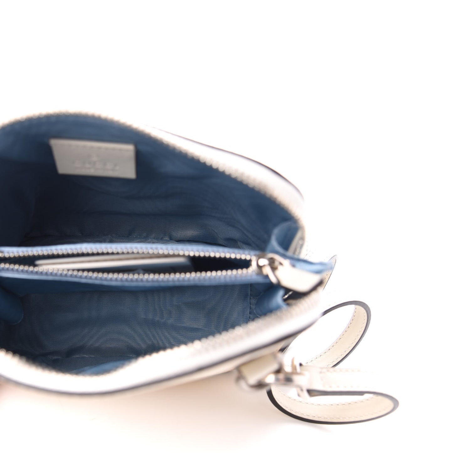 X SEGA Calfskin GUCCY Stars Mini Dome Shoulder Bag Mystic White Gold