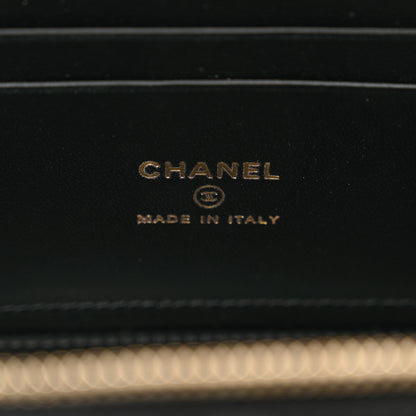 Chanel Lambskin Quilted Metal Small Top Handle Vanity Case With Chain Black 6 of 10