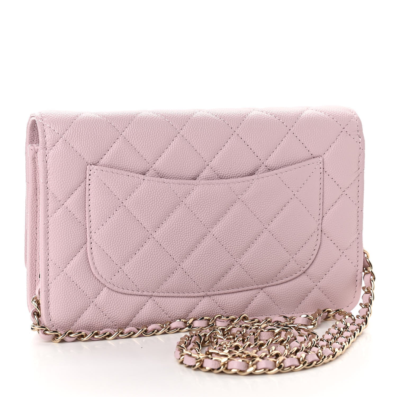 Chanel Caviar Quilted Wallet On Chain WOC Light Pink 3 of 12