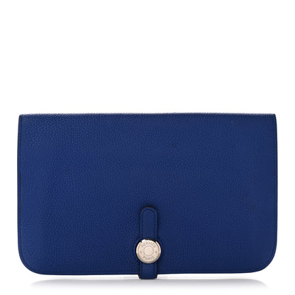 Hermes Togo Dogon Duo Wallet Bleu Electrique 1 of 7